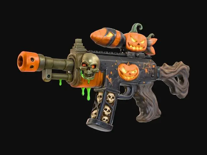 3D model for Jack-O'-Lantern Blaster Rifle, #Halloween2025#