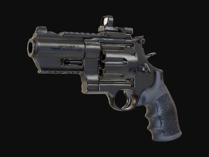 3D model for 150 caliber short-barreled grenade launcher revolver