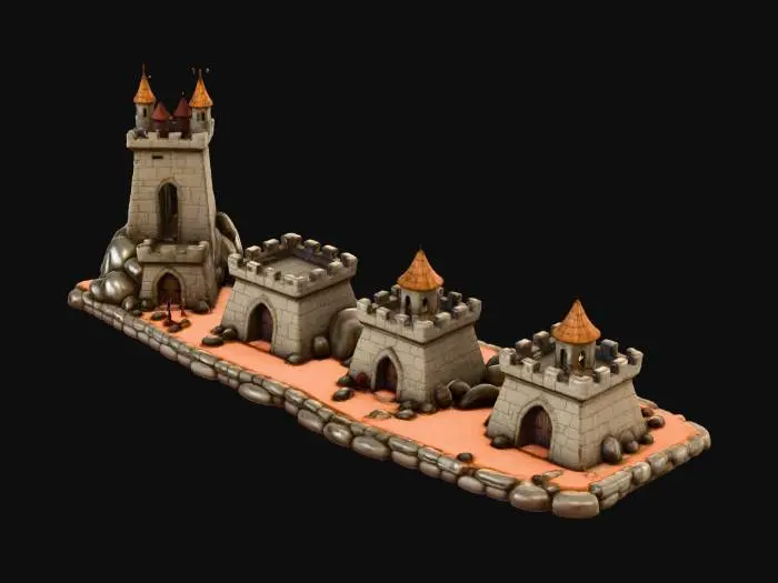 3D model for Fortress Towers, #Thanksgiving#