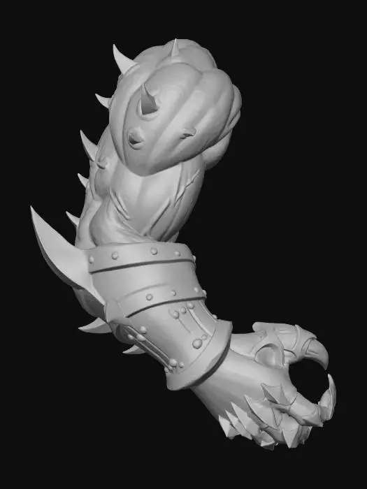 3D model for Infernal Warlord arm and gauntlets, #Halloween2025#