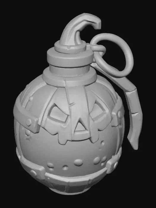 3D model for Jack-O-Lantern Grenade, #Halloween2025#