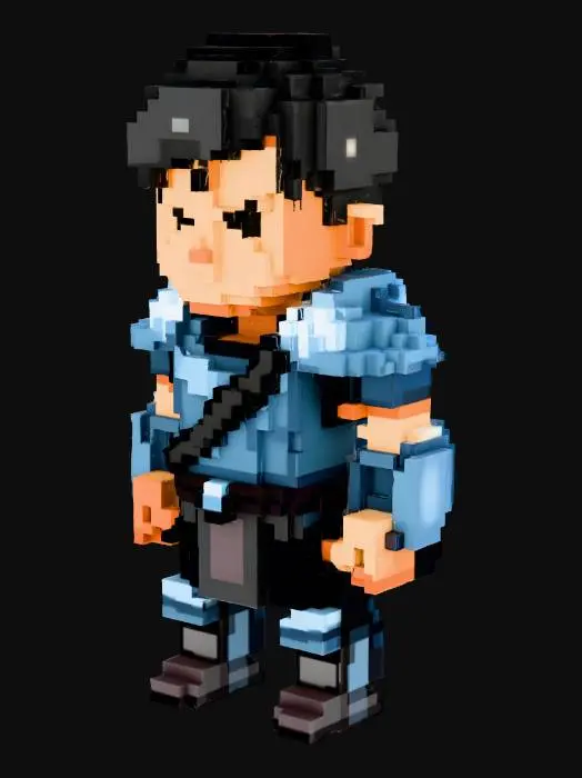 3D model for Pixel Warrior
