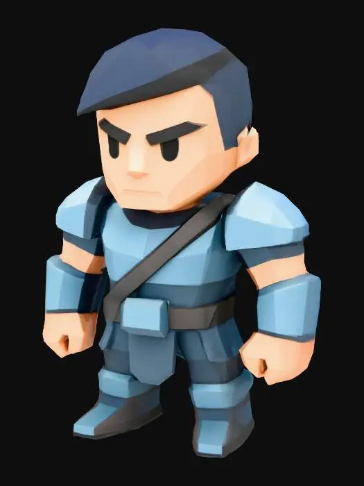 3D model for Warrior Stance