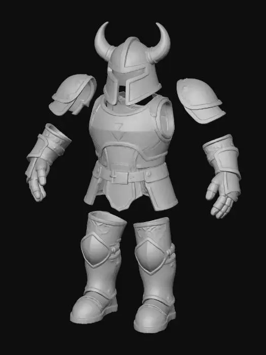 3D model for Knight's Vigil Armor Set