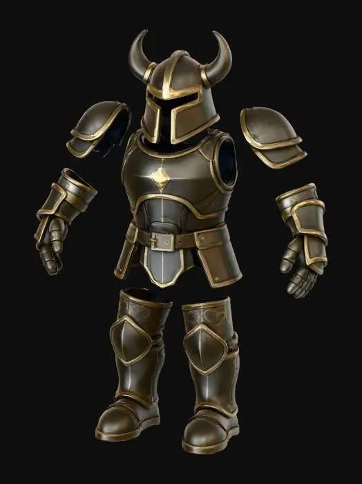 3D model for Knight's Vigil Armor Set