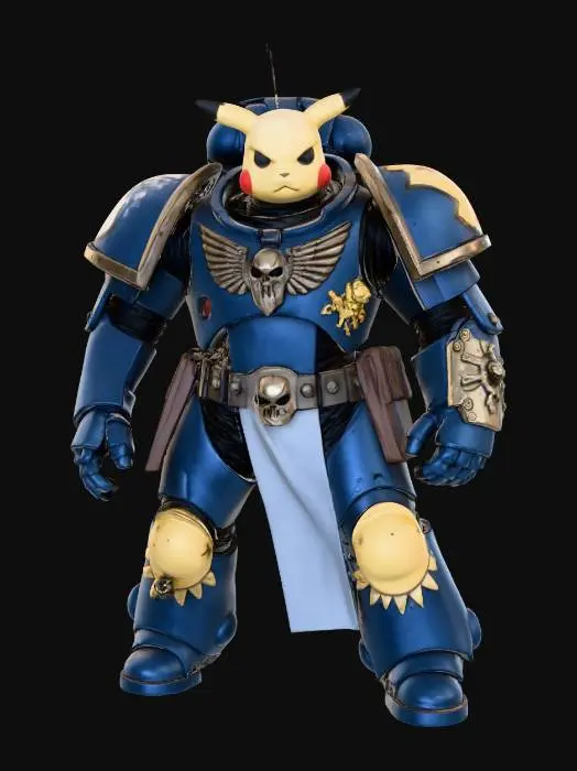 3D model for Pikachu Space Marine, #Thanksgiving#