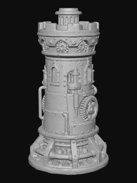 3D model for Steampunk Power Tower, #Thanksgiving#