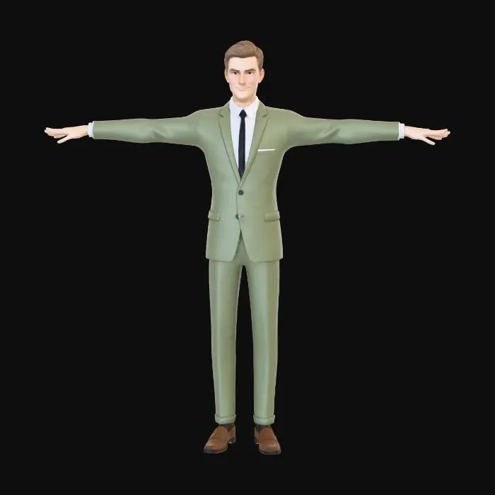 3D model for T-Pose Businessman