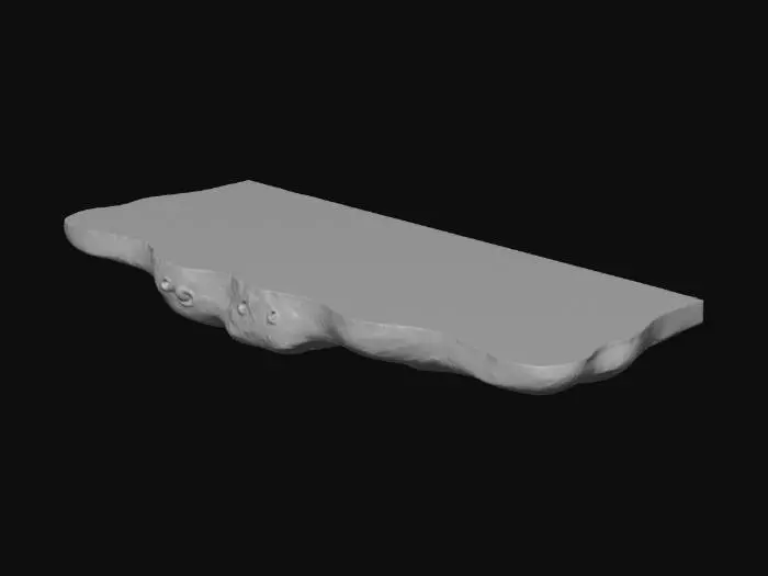 3D model for Rustic Wooden Shelf