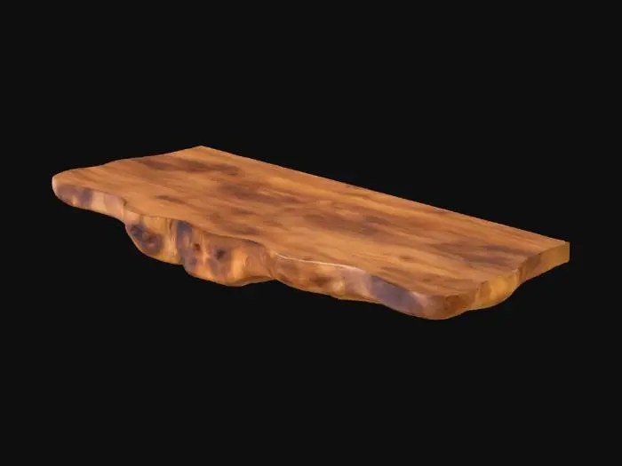 3D model for Rustic Wooden Shelf