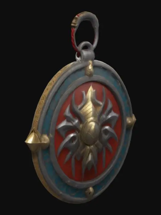 3D model for Partitioned amulet that matches the Magic Gladiator character from the MuOnline game