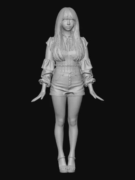 3D model for korea girl character