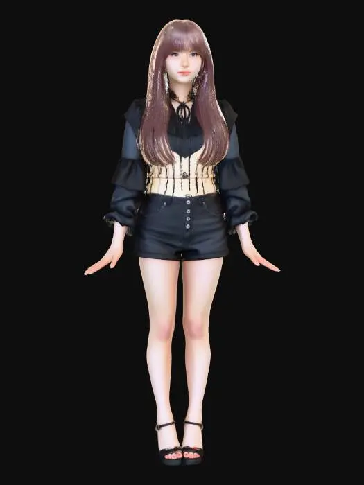3D model for korea girl character