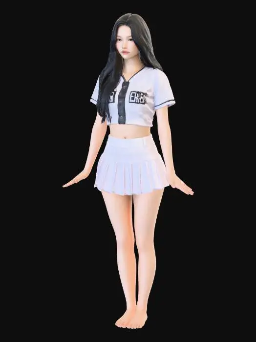 3D model for Baseball Cheerleader Bliss