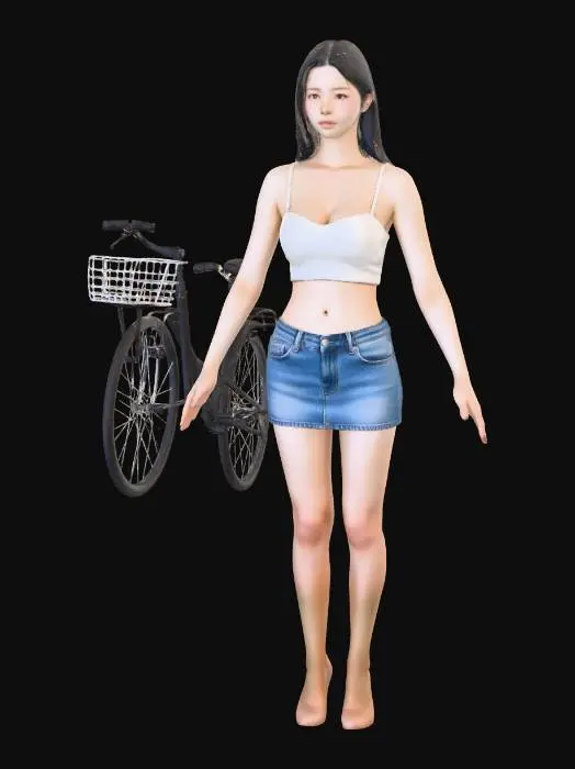 3D model for Street girl