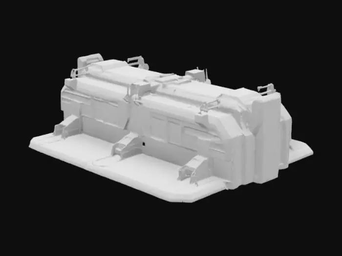 3D model for sci fi lab with so many rooms