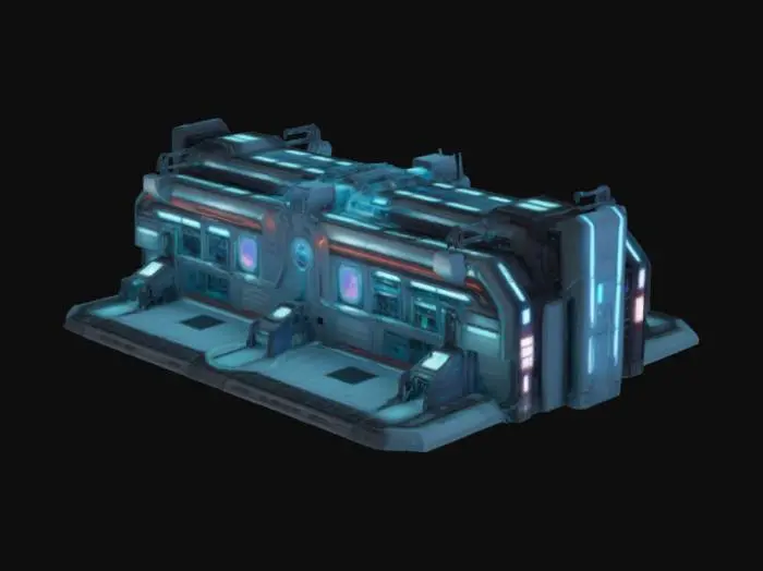 3D model for sci fi lab with so many rooms