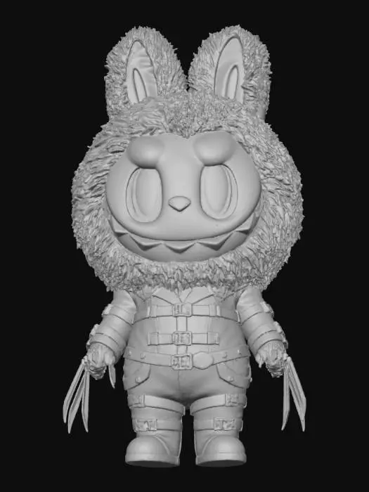 3D model for #Halloween2025#, labubu scissorhands