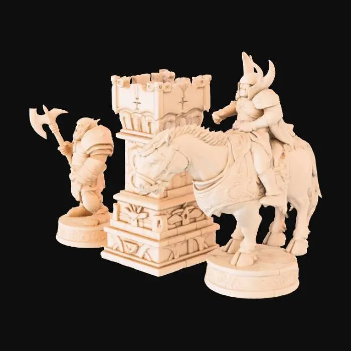 3D model for Ornate Fantasy Chess Pieces