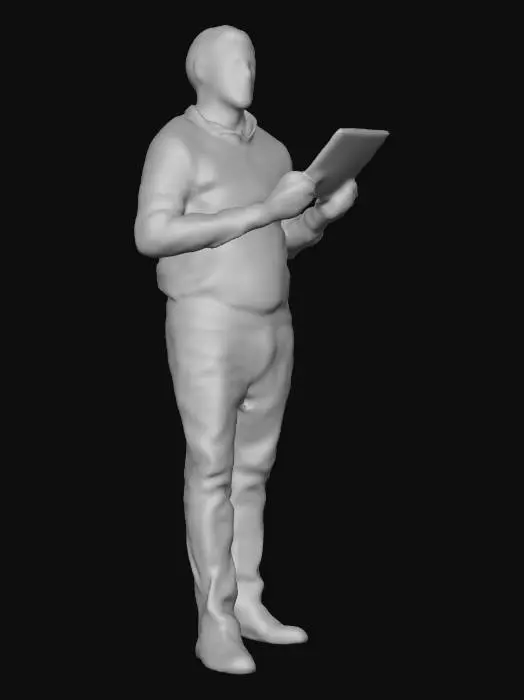 3D model for Man with Tablet