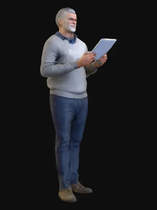 3D model for Man with Tablet