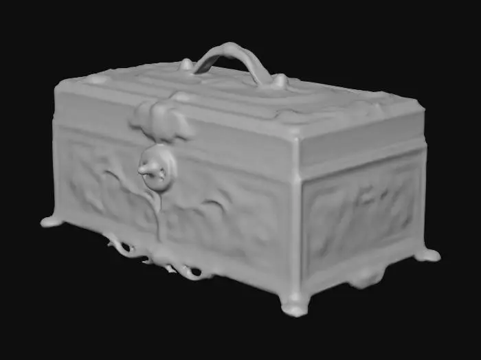 3D model for gold jewelry box