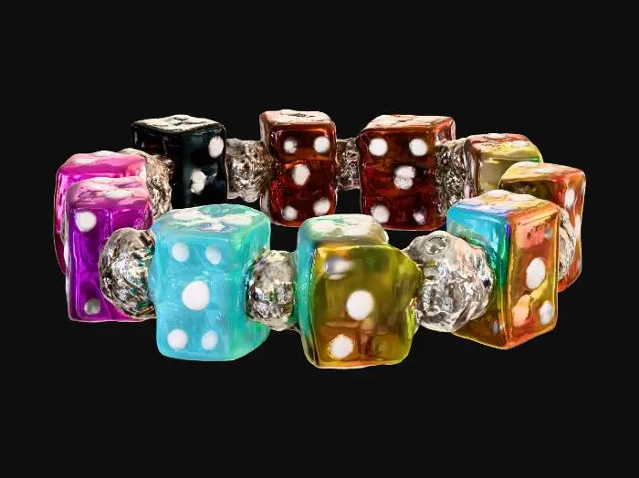 3D model for Colorful Dice Bracelet