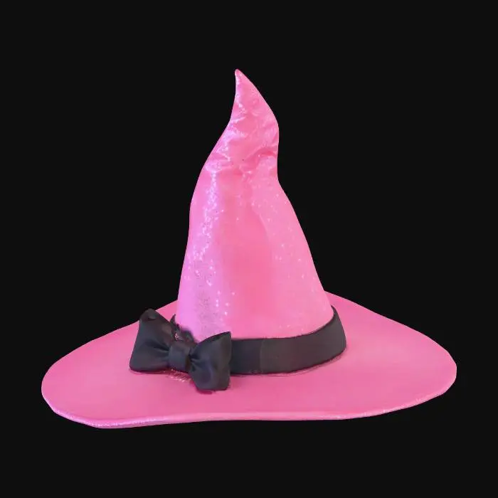 3D model for pink glitter witch hat