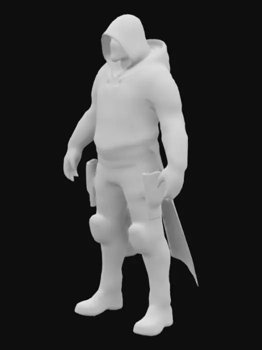 3D model for Cross breed of Ghost from Call of Duty, Masterchief from Halo and Genji......give him a hoodie and jeans