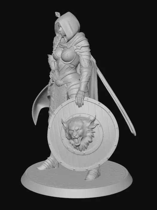 3D model for Warrior of the Crimson Cloak