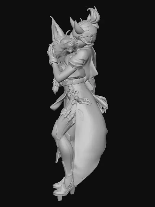 3D model for Kiriko ow2 with fox :)