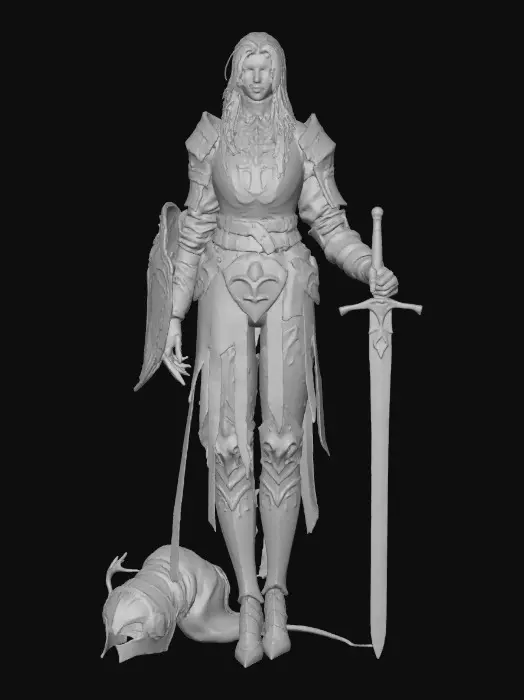 3D model for Royal knight female