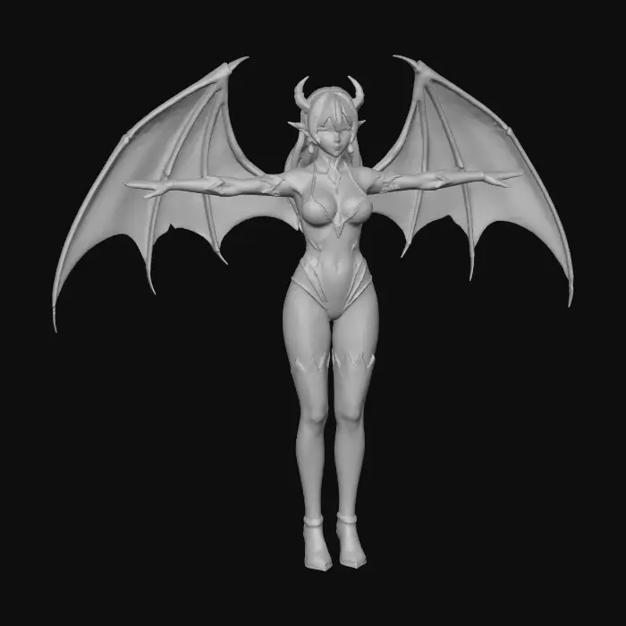 3D model for Infernal Elegance, succubus