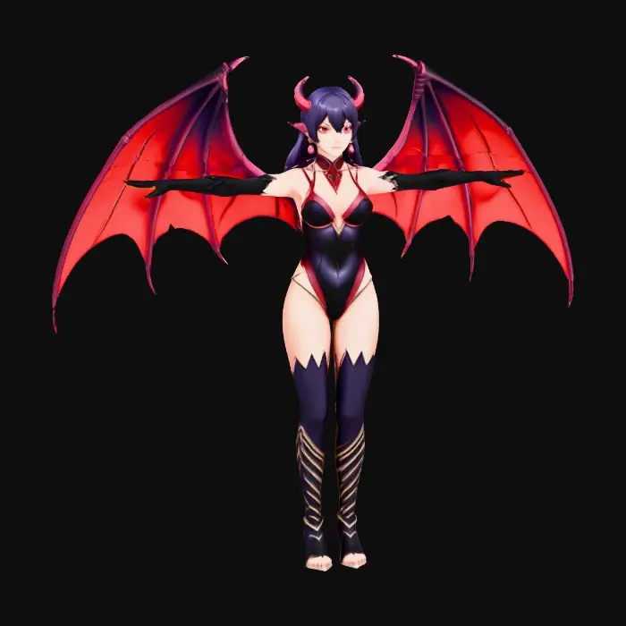 3D model for Infernal Elegance, succubus