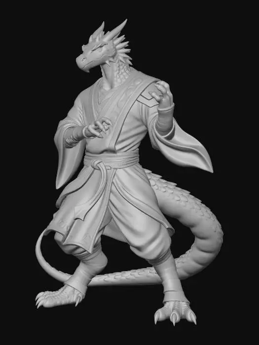 3D model for Kungfu Dragonborn