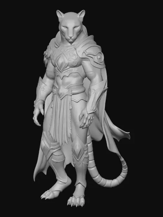 3D model for make me a panther warrior