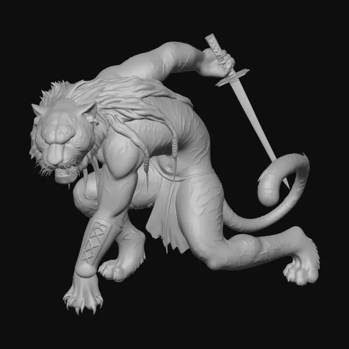 3D model for Warrior Tiger