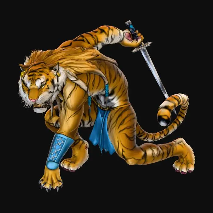 3D model for Warrior Tiger