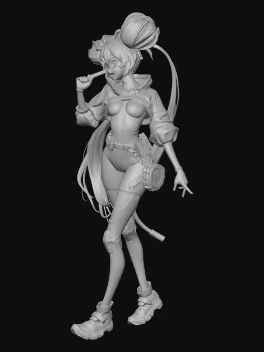 3D model for Neon Blaze Catgirl
