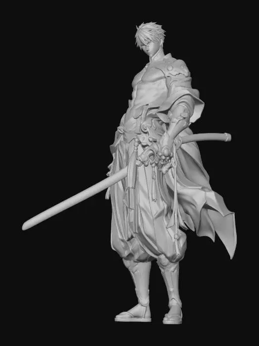 3D model for Golden Lotus Samurai