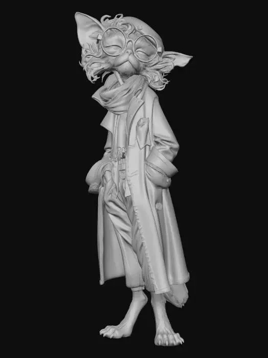 3D model for The artistic cat