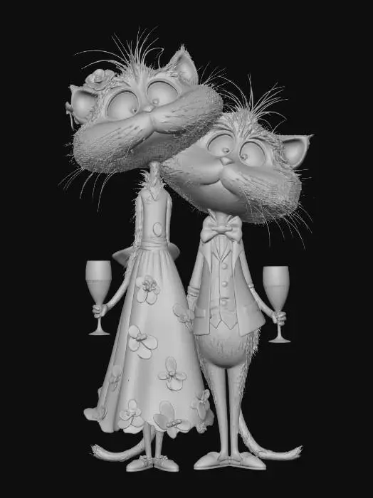 3D model for lovesick cats