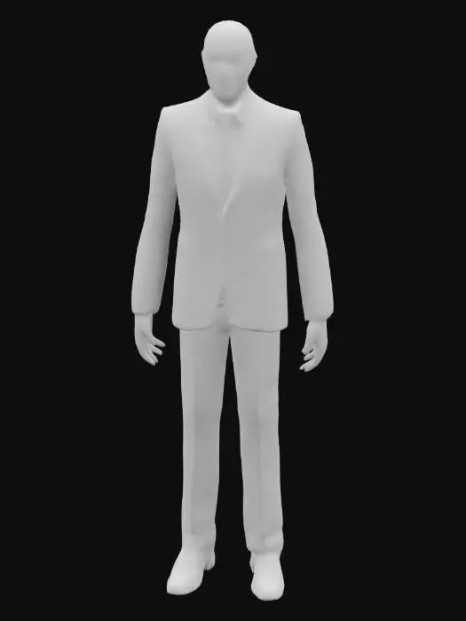 3D model for make a tall man who has something off about him