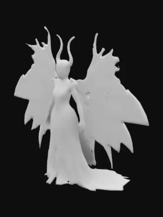 3D model for Maleficent with big wings
