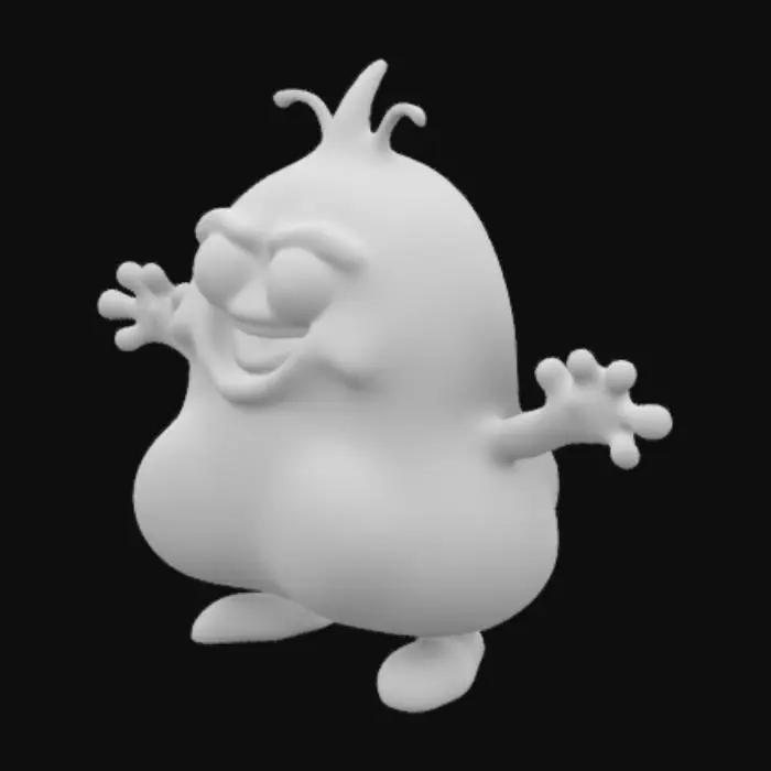 3D model for Blob with legs and hands, like Seymour