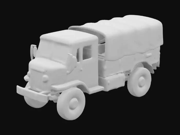 3D model for retro 50s edison like military vehicle