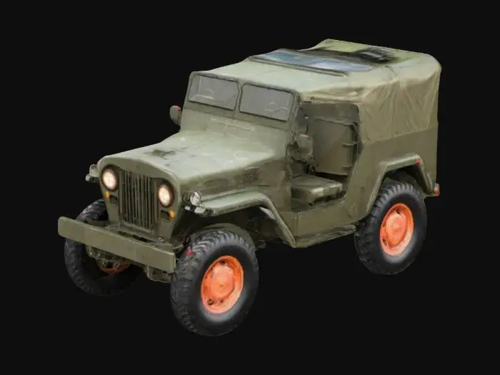 3D model for retro 50s edison like military vehicle