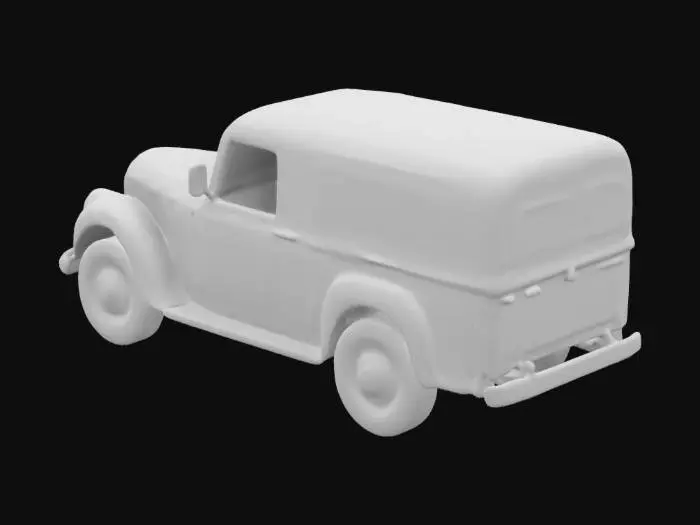 3D model for retro 50s edison like military vehicle