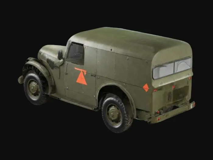 3D model for retro 50s edison like military vehicle