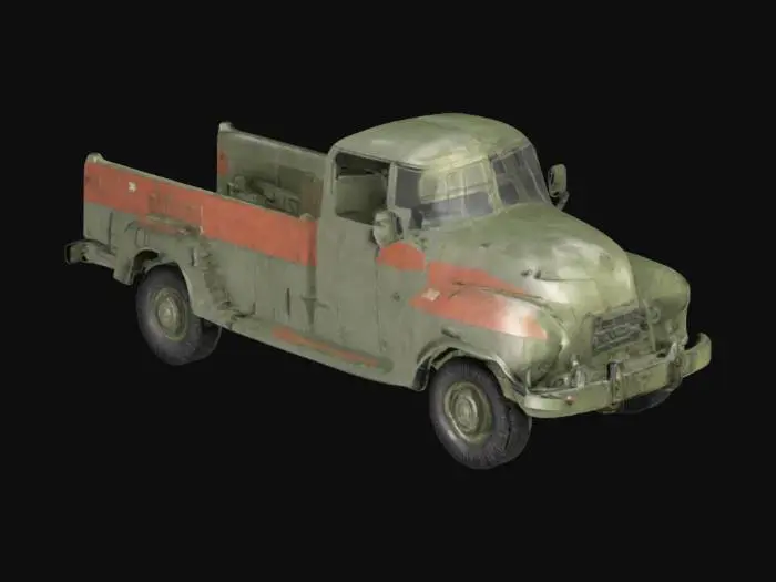 3D model for exaggerated retro troop carrier round 50s style curves